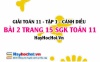 Giải bài 2 trang 15 Toán 11 tập 1 SGK Cánh Diều